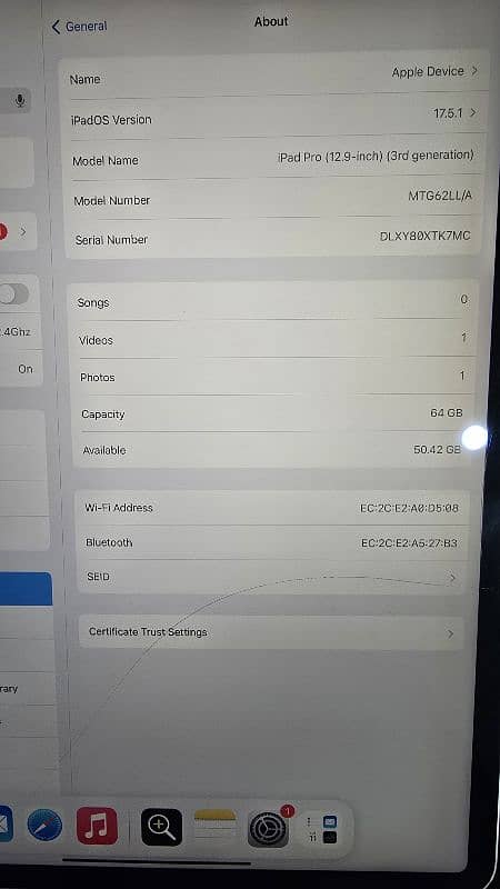 Apple Ipad Pro 12.9 inch 3rd Gen 64GB 1