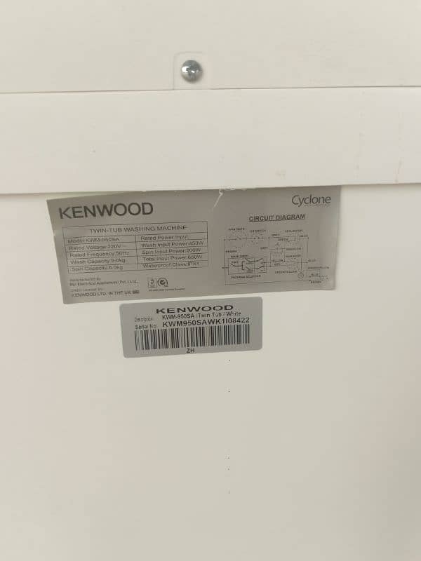 Kenwood Washing Machine KWM-950-SA 9