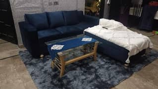 L shape sofa with center table