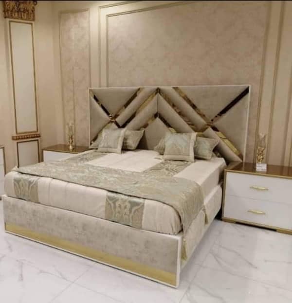 poshish bed /double bed / side poshish bed / king size bed / bed set 14