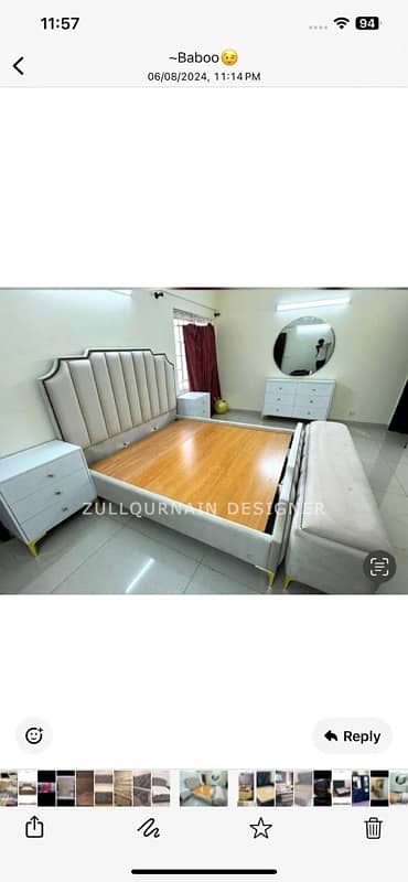 poshish bed /double bed / side poshish bed / king size bed / bed set 16
