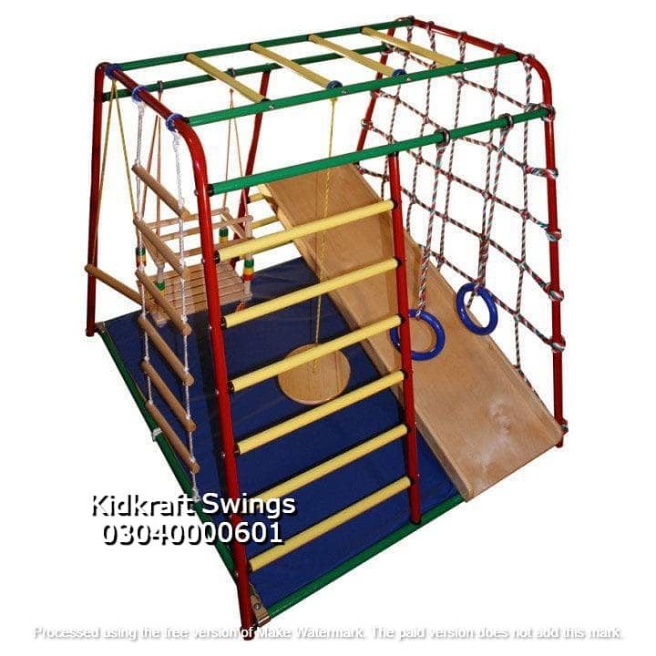 Slides, Swings, Seesaw, Merry go round, Jungle gym, Monkey bar,Climbe 4