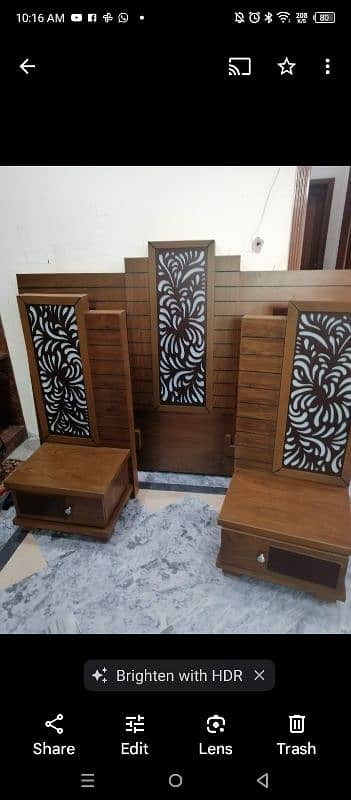 double bed ,side tables and dressing for sale 5