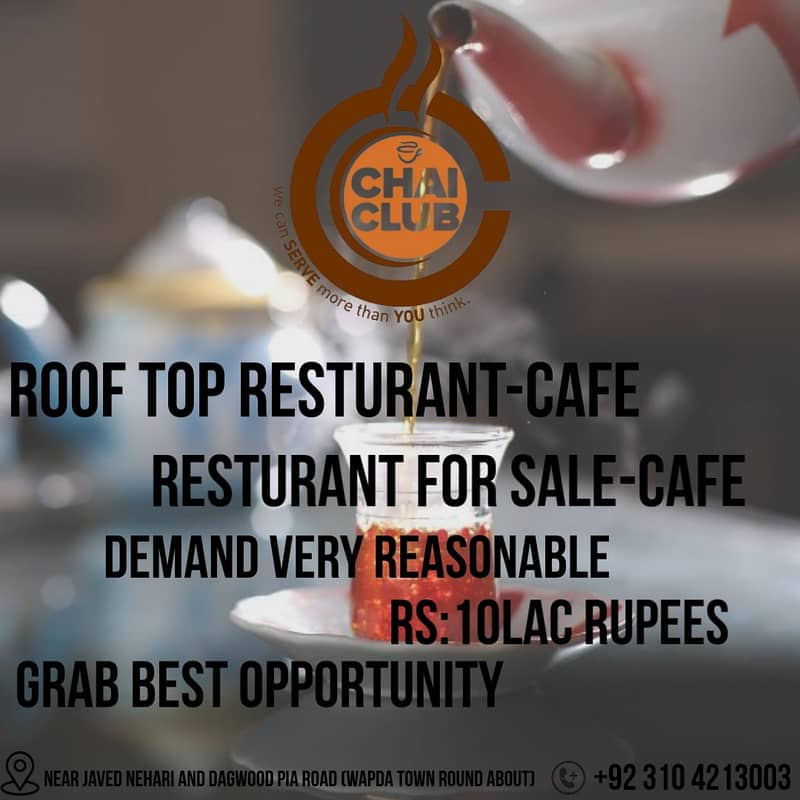 running rooftop cafe/Restaurant bussiness for sale/resturant for sale 0