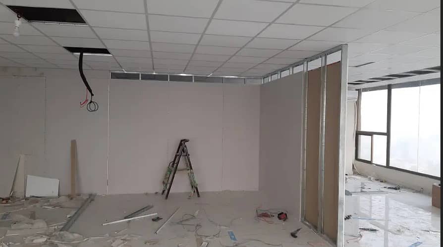 glass office partition/gypsum board partition/partition work 18