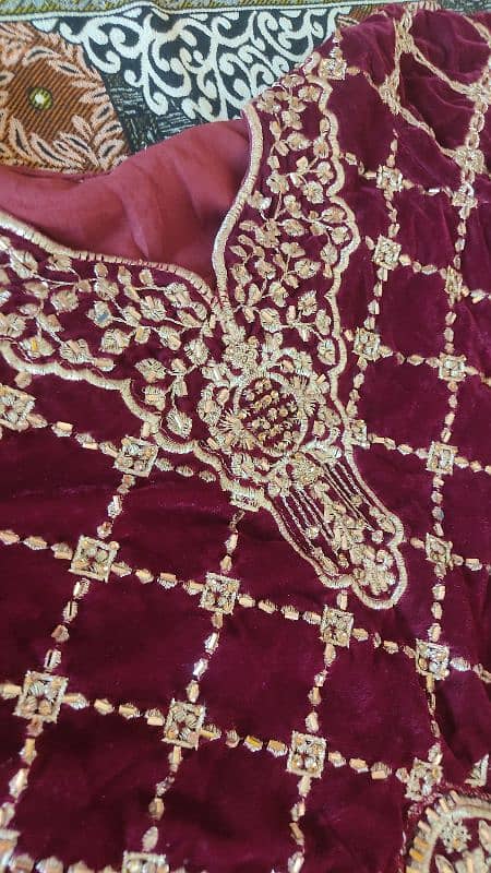 Velvet Lehnga Bridal New 1