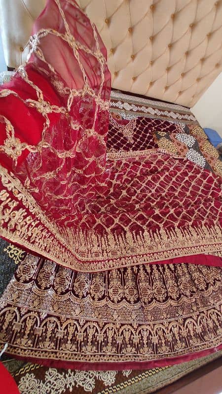 Velvet Lehnga Bridal New 2