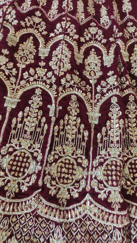 Velvet Lehnga Bridal New 5