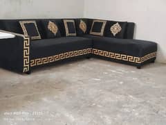 Velvet sofa set - Corner sofa set - Sofa set - L shape sofa set