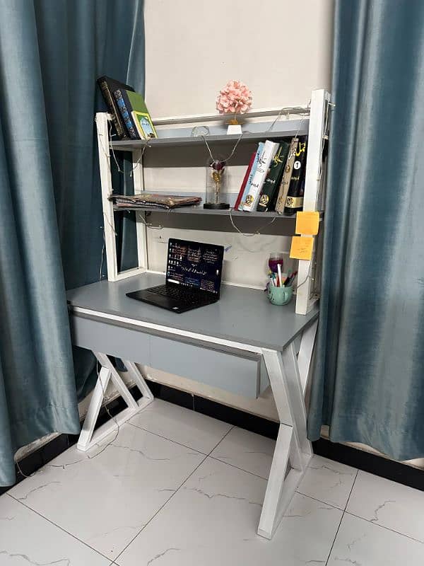 study table| book desk| bookshelf table|computer desk with shelves 1