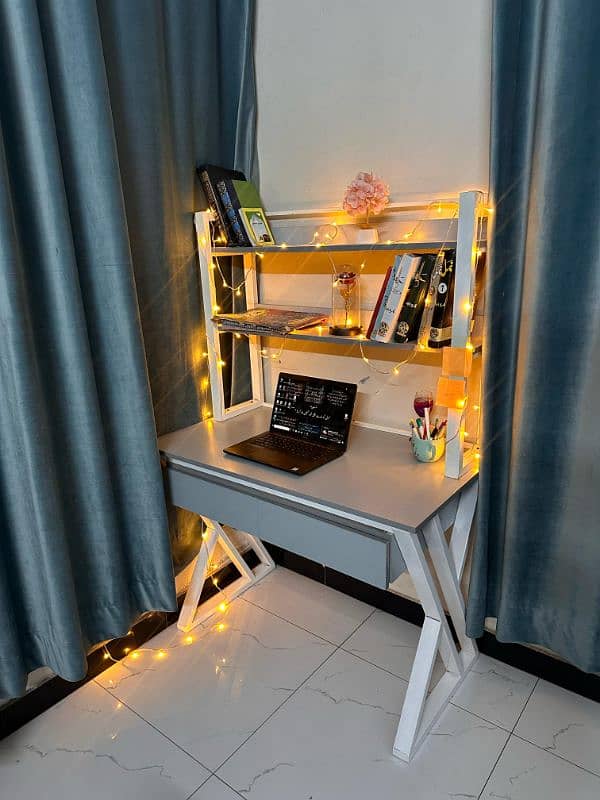 study table| book desk| bookshelf table|computer desk with shelves 2