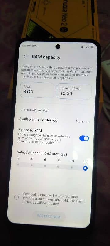 NUBIA NEO 2 5G 8+12 RM 256 GB ROM. PTA APPROVE WITH BOSS & ORGINAL 33W 10