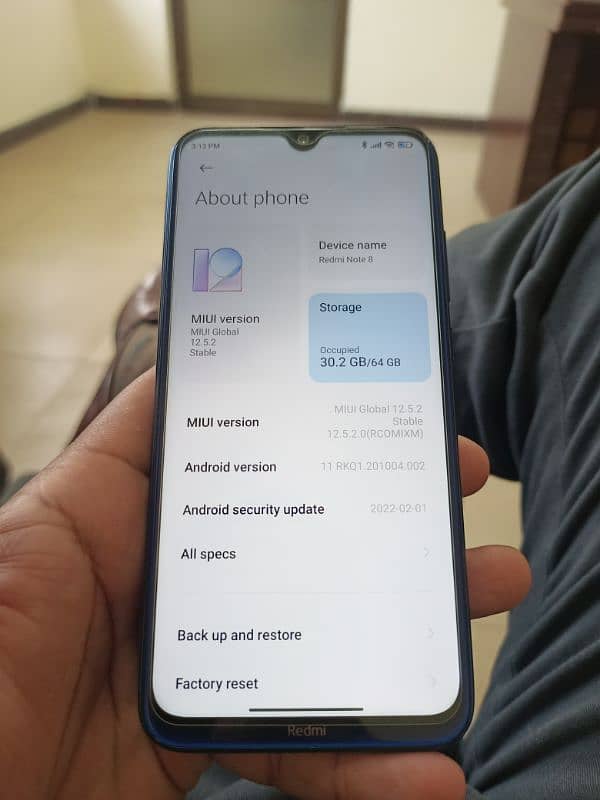 redmi note 8, 4gb ram 64gb memory with box pta approved 9