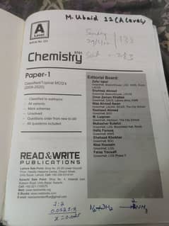 Chemistry A Level P1 and P2 Topical Workbook