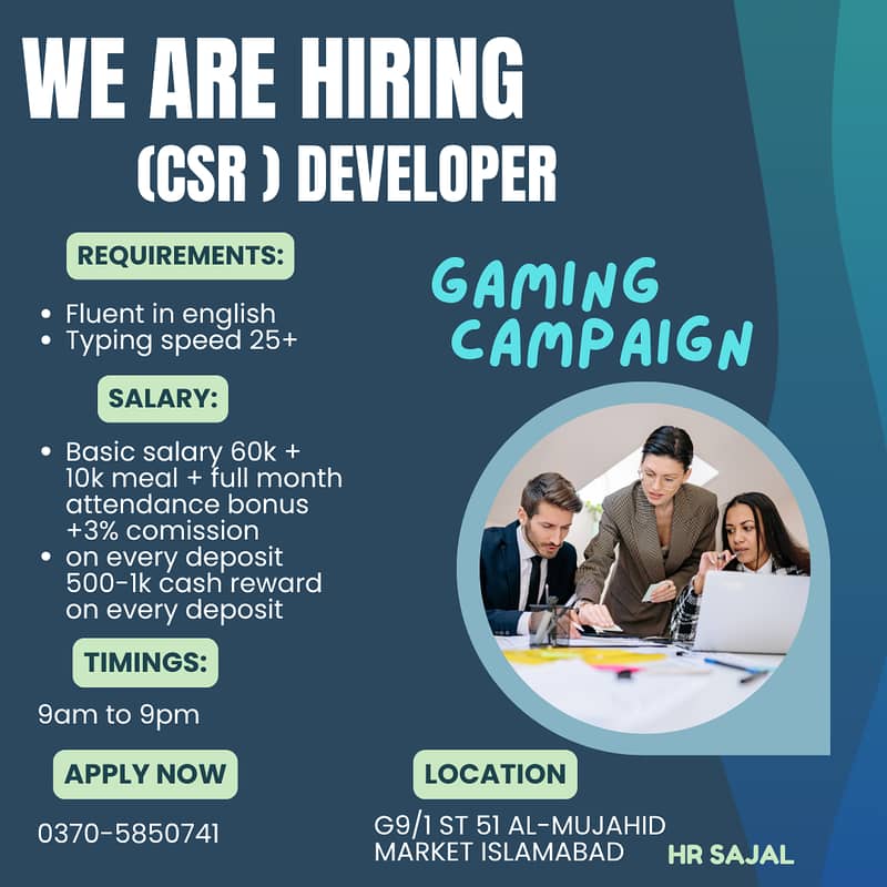 we are hiring CSR developers 0