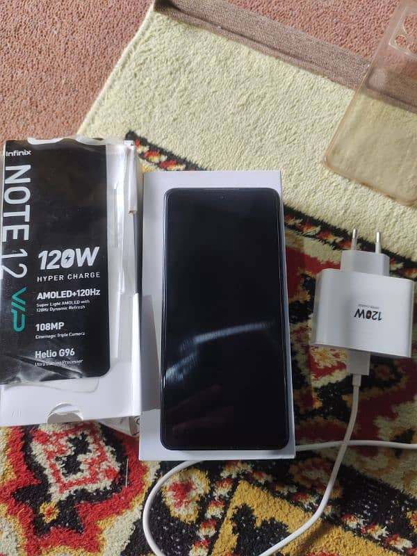 Infinix Note 12 VIP Ram 8=256 complete box 120wat charger 1