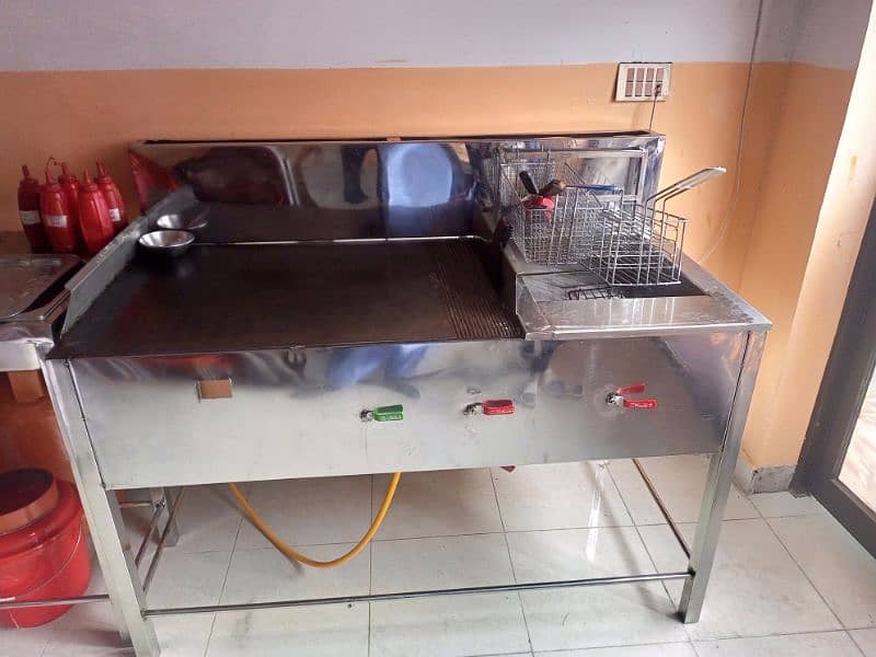 1 hotplate with fryer 45000  and 1 Haier deep freezer  60000 8