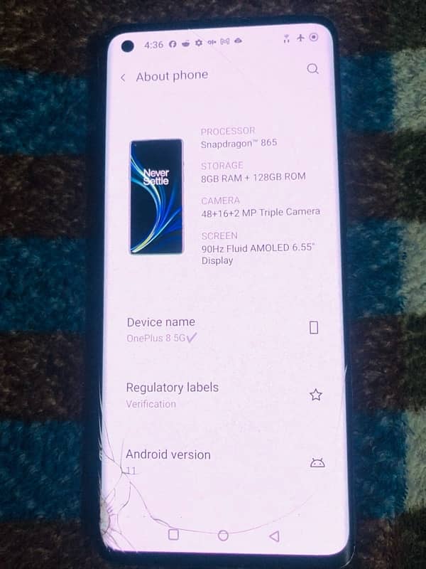 Oneplus 8 pta approved 8/128 5