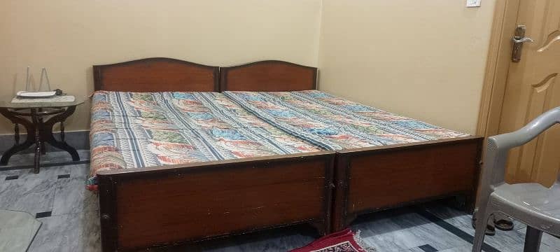 two single beds with mattress. . contact on 03335170180 1