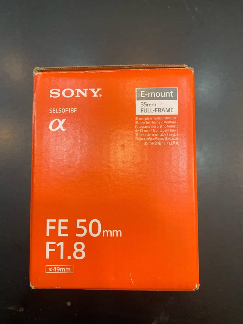 Sony FE 50mm f1.8 4