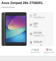 Asus Zenpad Z8s 3gb 16gb