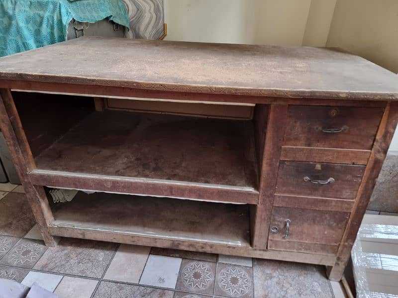 urgent sell : counter wooden table for tailor's 2