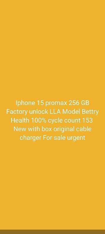 Iphone 15 Promax Black 256GB urgent sale 8