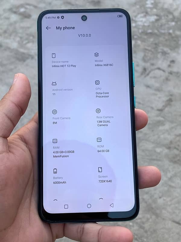 Infinix hot 12 play (4+3) 7/64gb all ok 03236602153 8