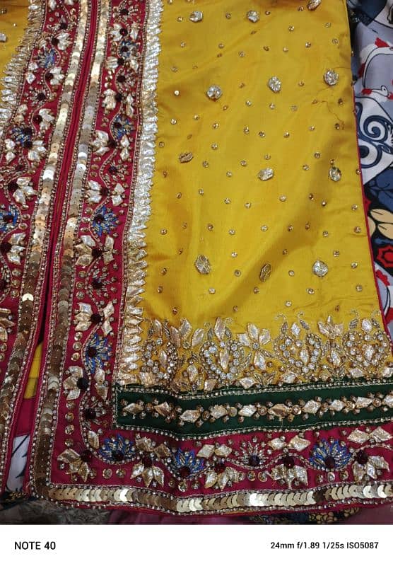 mehndi dress with dupta and ghrrara 1