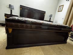 wooden double bed set