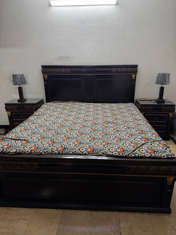 wooden double bed set 5