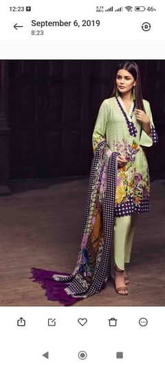 Gul Ahmed 3 piece wool shawl viscose lux dress