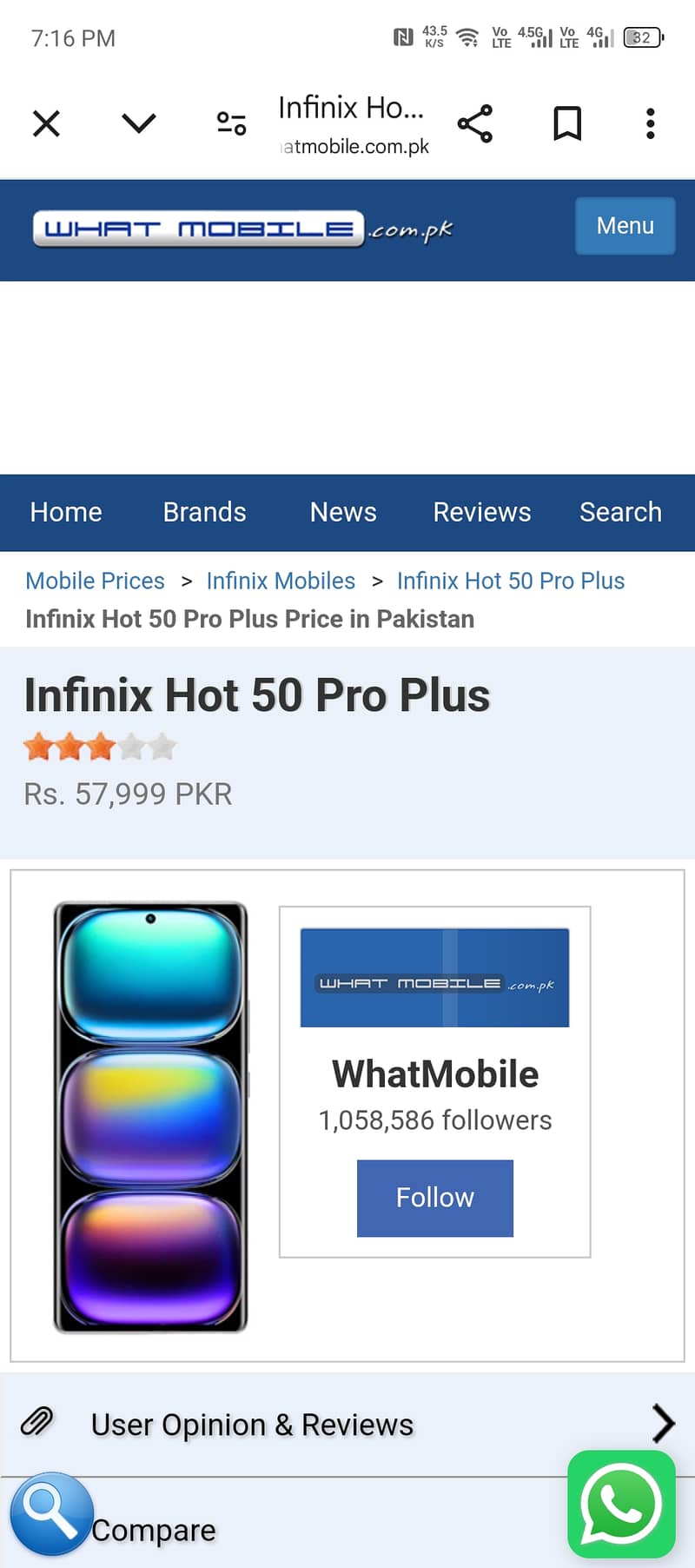 Infinix hot 50 pro plus 8/8RAM 256GB. 1