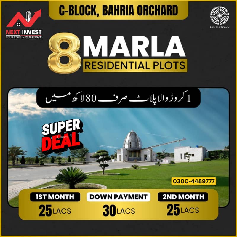 Ready to Construct 8 Marla Residential Plot for Sale in F1 Block Bahria Orchard Lahore 4