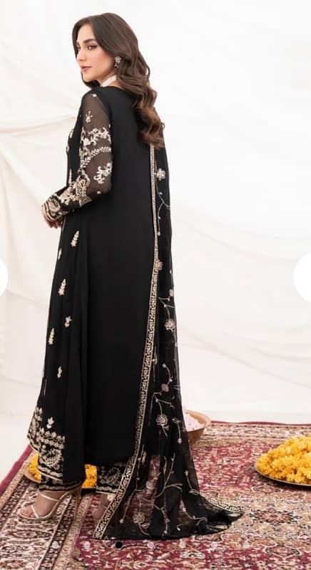 3 piece full embroidered Chiffon dress 1