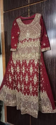 Maroon Bridal dress