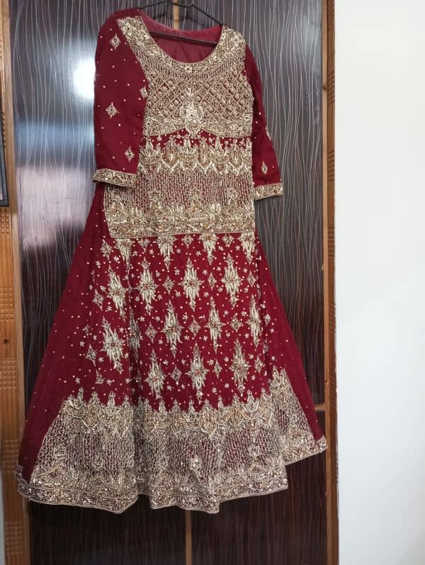 Maroon Bridal dress 5