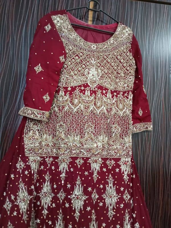 Maroon Bridal dress 6