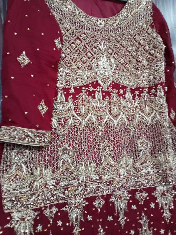 Maroon Bridal dress 7