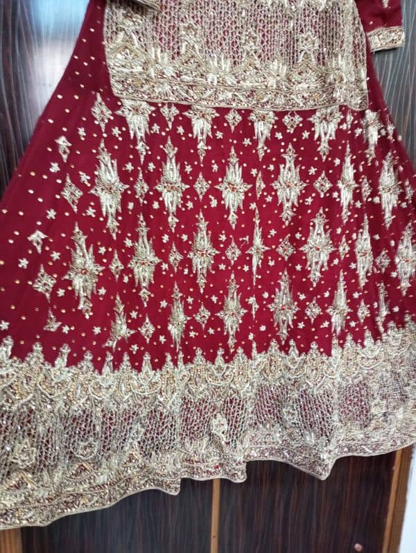 Maroon Bridal dress 9