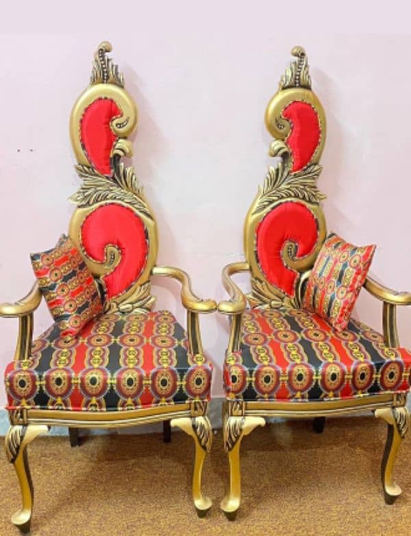 luxurious 2 chairs and 1 table for your Beautiful room / Drawing room 0