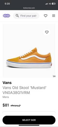 Vans old skool musturd colorway