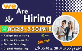 Data Entry Job / Assignment Job / Typing job / Part Time Full Time Job