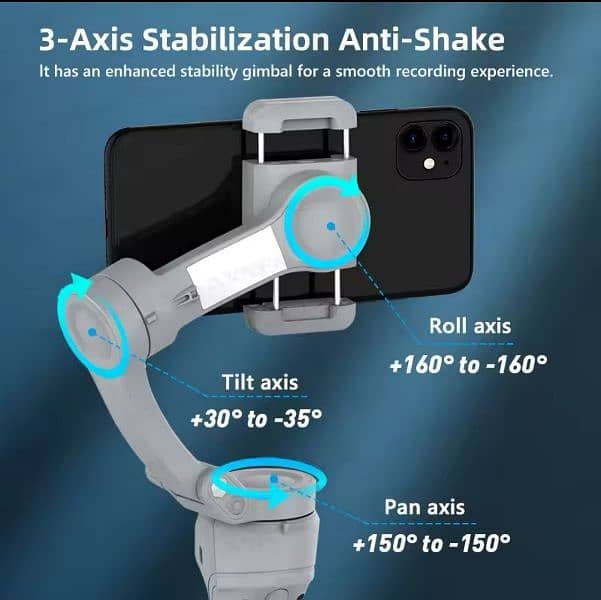 HQ6 Mobile Gimbal Stand For phone Handheld 3–Axis Smartphone Gimbal 2