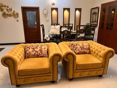 7 Seater Chesterfield Sofa Set Velvet