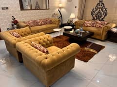 7 Seater Chesterfield Sofa Set Velvet