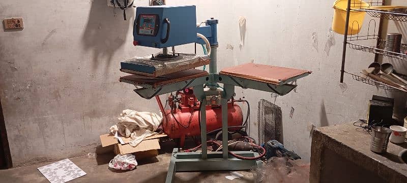 Heat transfer bed machine with air compressor 0