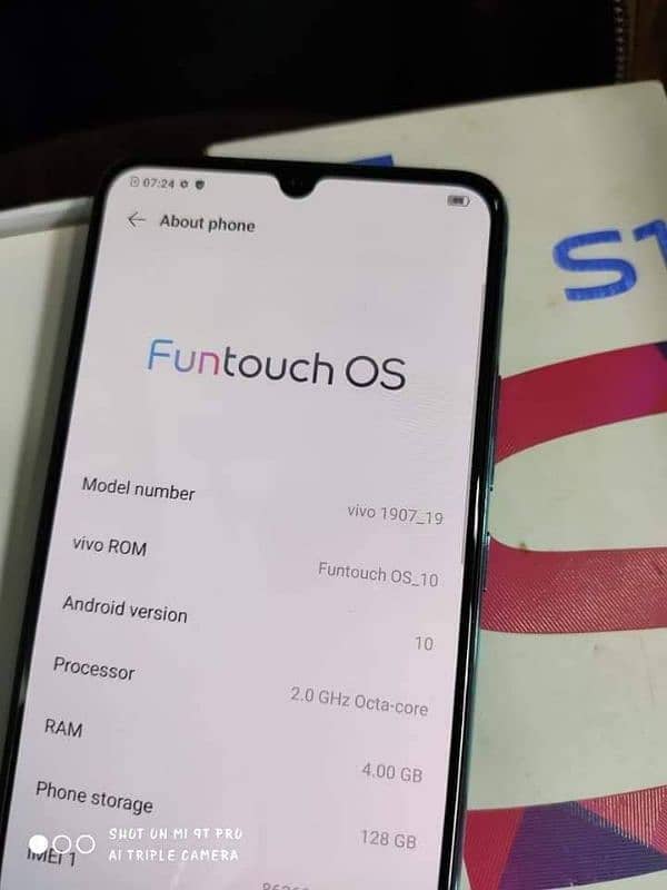 vivo s1 pro 8/128 GB PTA approved 0320/2807931 2