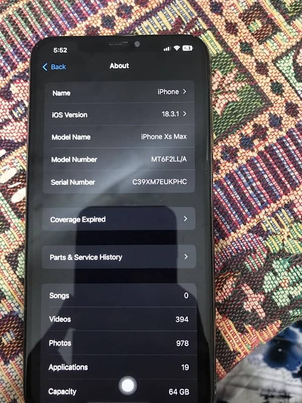 iPhone XS Max GB 64 2