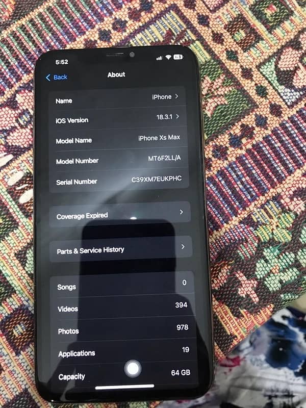 iPhone XS Max GB 64 3